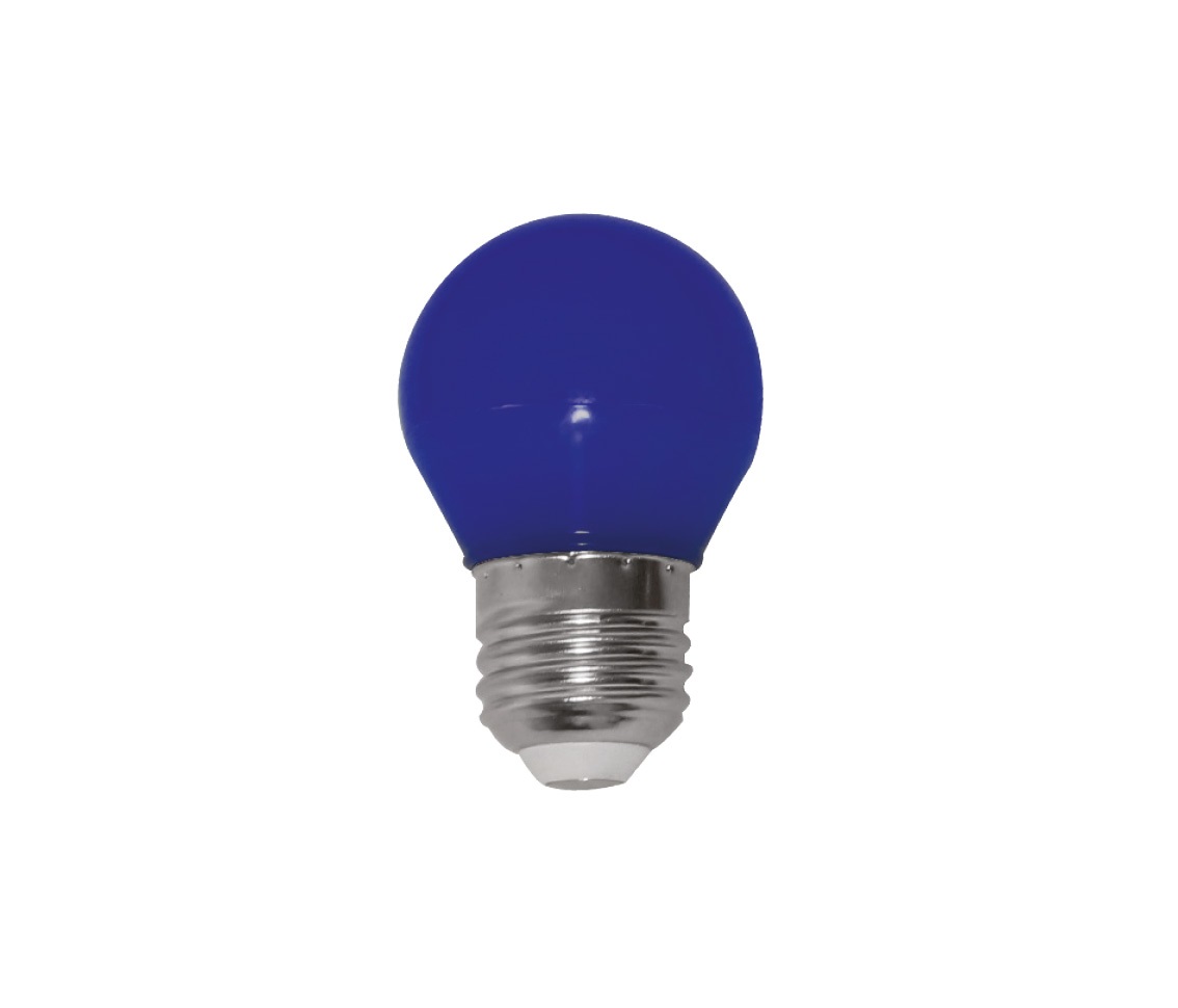 Lâmpada LED Bolinha 3w Azul e27 G45 Color LP 80341 - 220V OPUS LED - OUTLED ILUMINAÇÃO