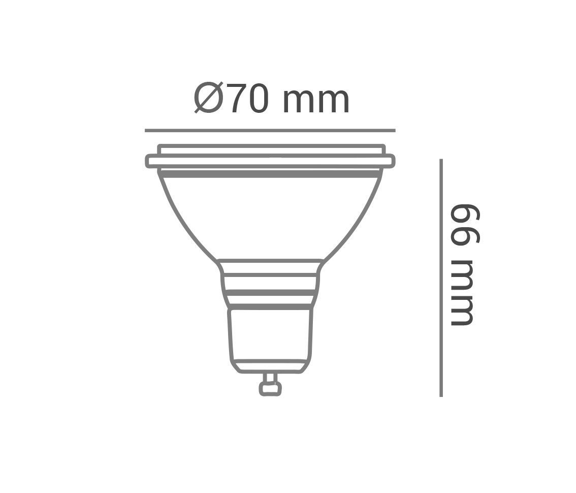Lâmpada AR70 4.8w LED 2700k Branco Quente Dimerizável 12° Gu10 Bivolt Lp 37363