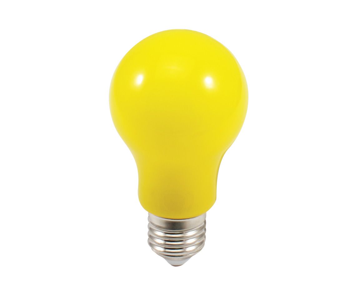 Lampada LED Bulbo 9w Amarelo e27 A60 Repelente Amarela Bivolt  - OUTLED ILUMINAÇÃO