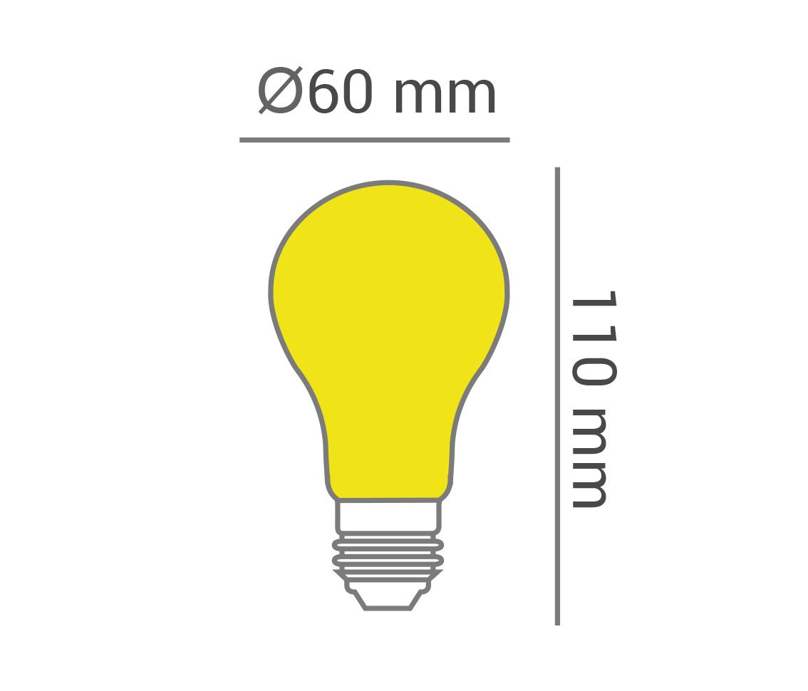 Lampada LED Bulbo 9w Amarelo e27 A60 Repelente Amarela Bivolt  - OUTLED ILUMINAÇÃO