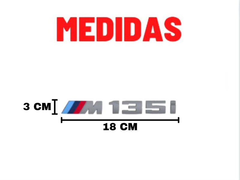 Emblema Tampa Traseira BMW M135i  - Só Frisos Ltda