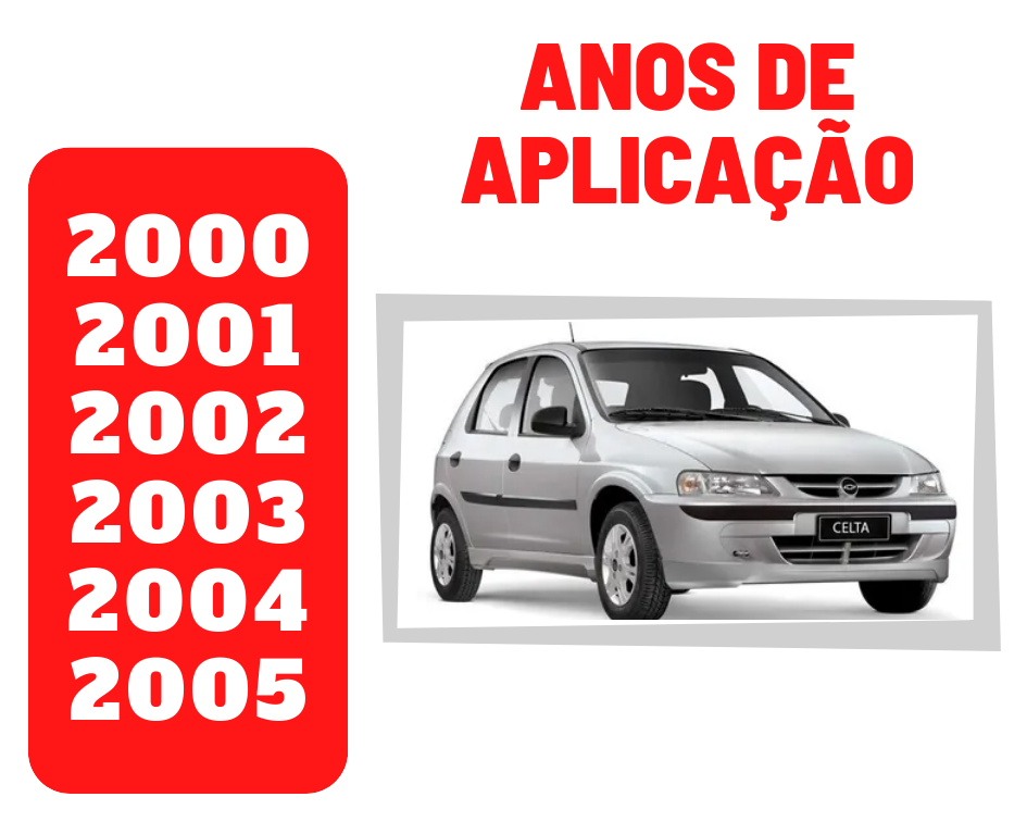 Friso Protetor de Para-Choque Chevrolet Celta 2000 até 2005 - Só Frisos Ltda