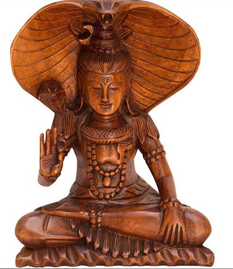 Estátua Shiva Bali Entalhada 30cm