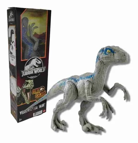 Jurassic World Figura Articulada Dino Escape - Velociraptor Blue 27cm   Mattel