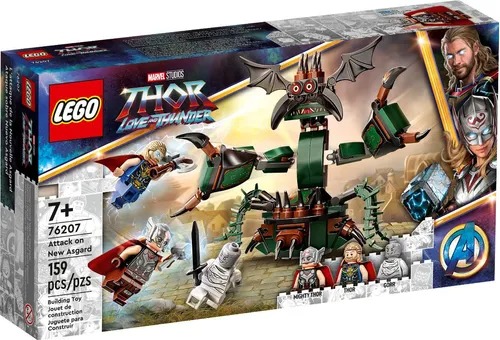 Lego 76207 Marvel Thor Amor e Trovão - Ataque Nova Asgard - 159 peças