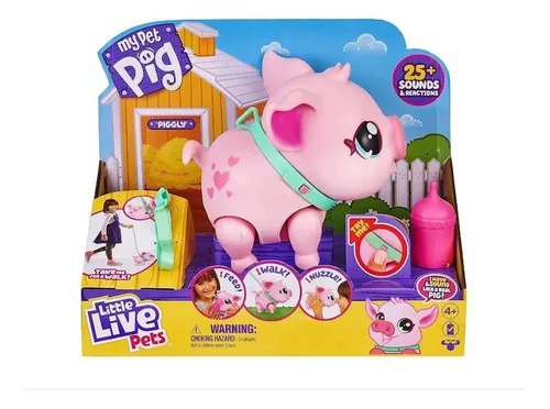 Little Live Pets My Pet Pig Porquinha Piggly   Anda , Come, Faz carinho  25 Sons e Reações - Fun