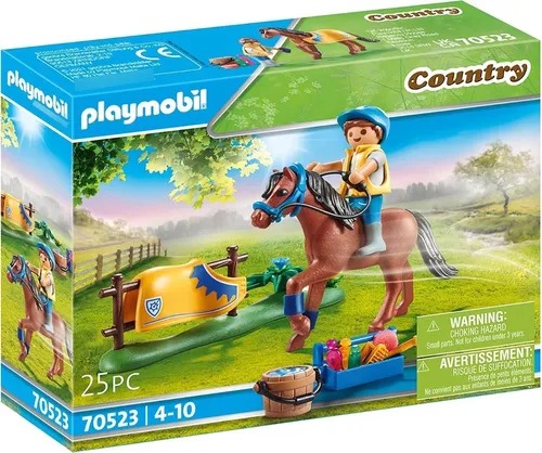Playmobil Country Fazenda - Pôneis Cavalo Gales -25 peças