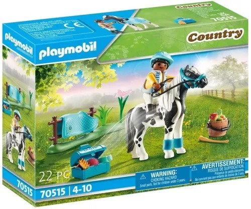 Playmobil Country Fazenda - Pôneis Cavalo Lewitzer -22 peças