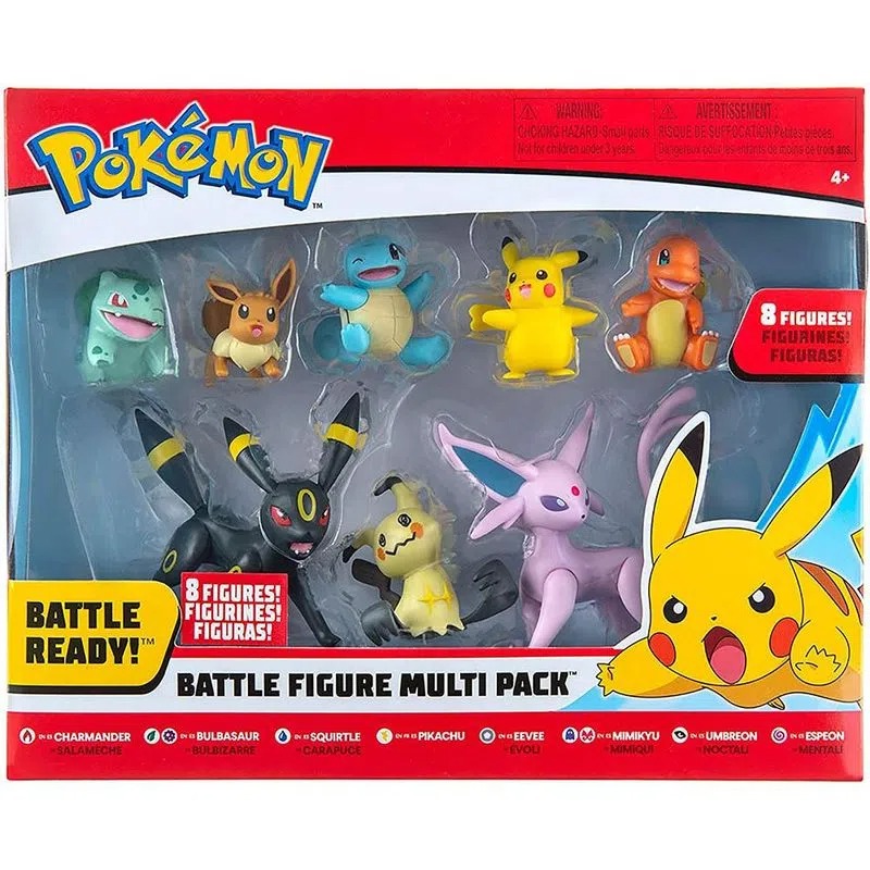 Pokémon Conjunto Battle Ready - Multi Pack Com 8 Figuras De Batalha - Sunny