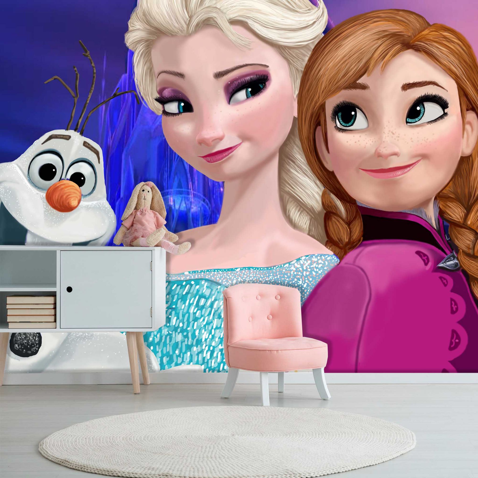 Papel de Parede Adesivo, Infantil Frozen com Olaf - Final Decor