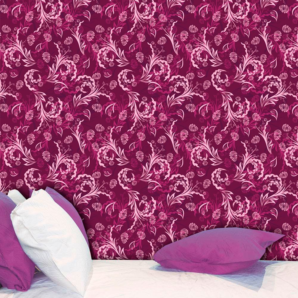 Papel de Parede Adesivo Lavável Floral Violeta F0183  - Final Decor