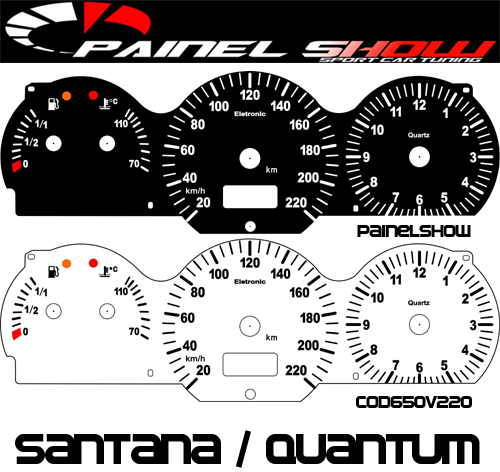 650v220 Santana 98 ed 2000 Translúcido p/ Painel  - PAINEL SHOW TUNING - Personalização de Painéis de Carros e Motos