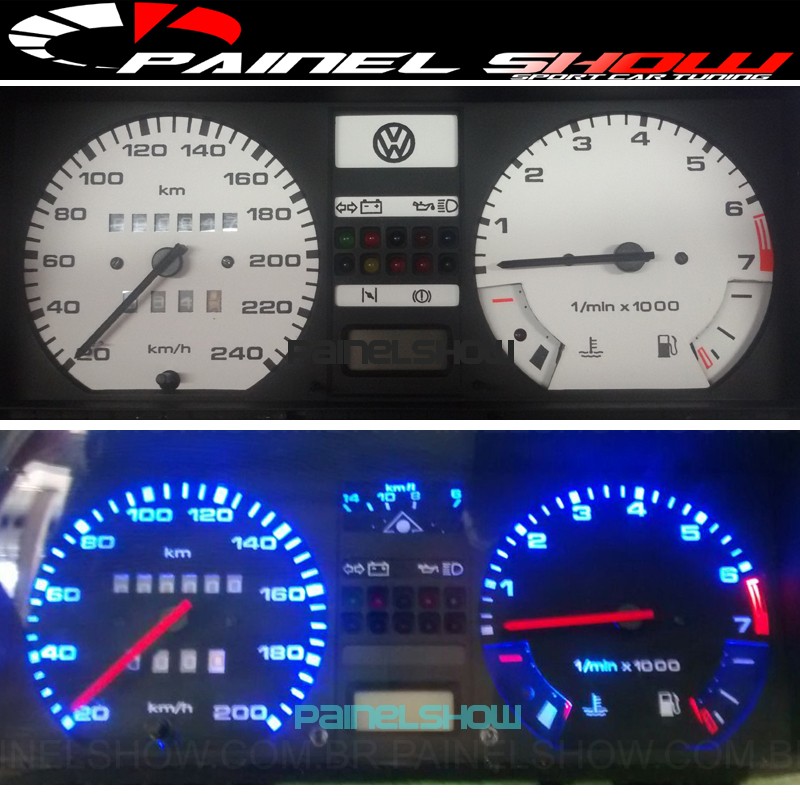 544v240 Gol GTI Translúcido p/ Painel  - PAINEL SHOW TUNING - Personalização de Painéis de Carros e Motos