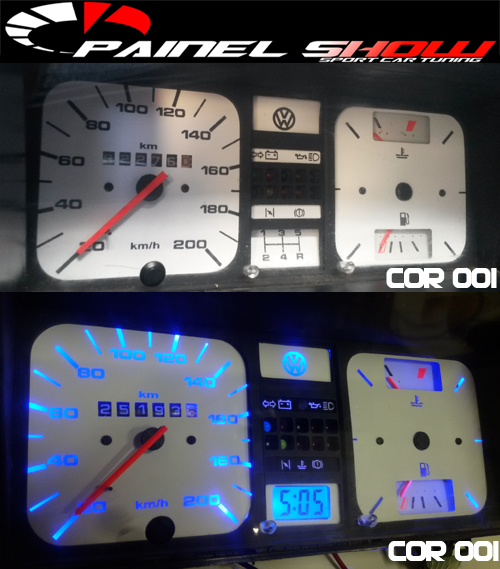 544v240 Gol GTI Translúcido p/ Painel  - PAINEL SHOW TUNING - Personalização de Painéis de Carros e Motos