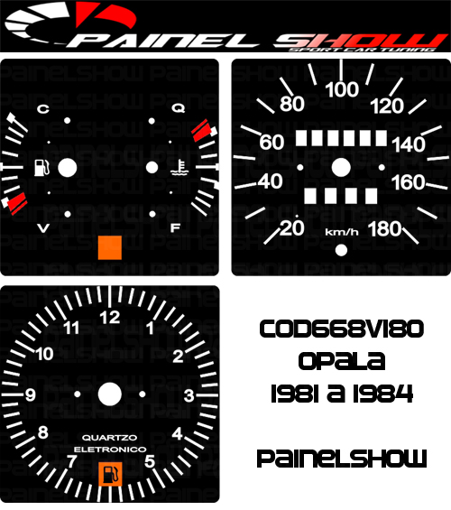 668v180 Opala 1981 a 1984 Translúcido p/ Painel