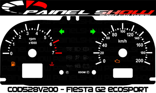 528v200 Fiesta ou Escosport Translúcido p/ Painel