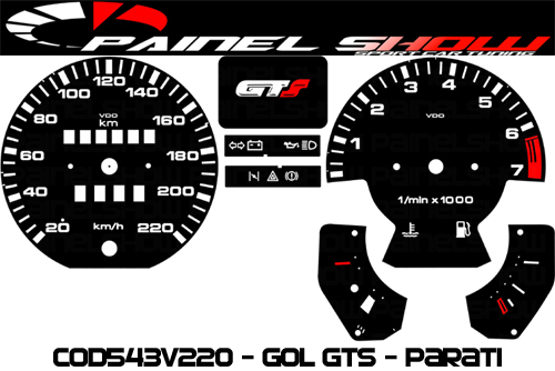 543v220 Gol Passat gts Translúcido p/ Painel  - PAINEL SHOW TUNING - Personalização de Painéis de Carros e Motos
