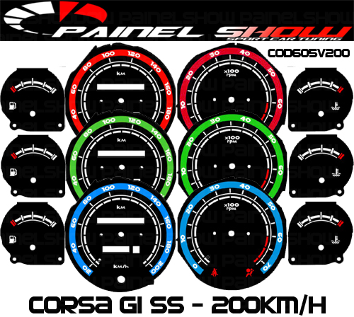 605v200 Corsa SS - 200km/h Translúcido p/ Painel