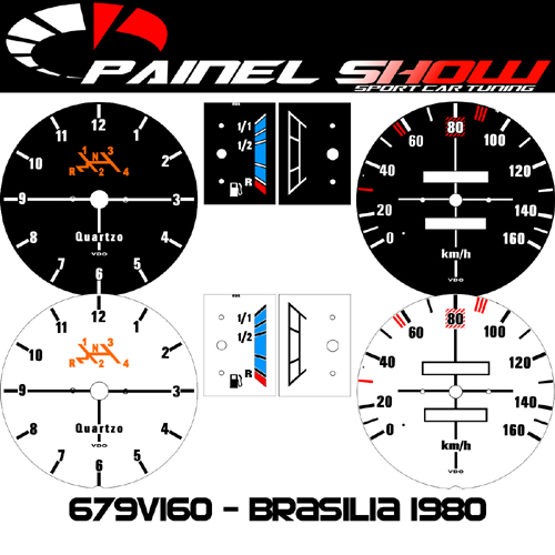679v160 Brasília 1980 Original com Relógio de Horas