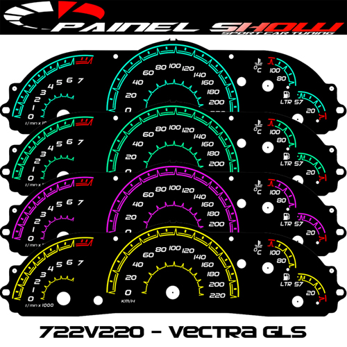 722v220 Vectra Gls Acetato Translucido P Painel Show  - PAINEL SHOW TUNING - Personalização de Painéis de Carros e Motos