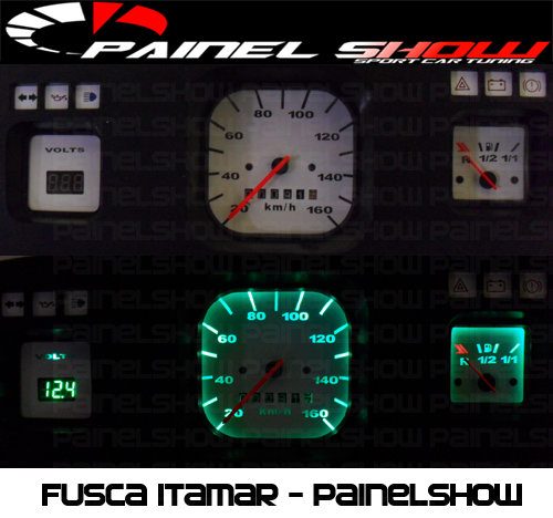 570v160 Fusca modelo Itamar Indicadores Simbologia (Película) - PAINEL SHOW TUNING - Personalização de Painéis de Carros e Motos