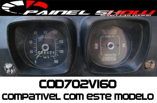 702v160 Corcel 1 Acrilico Translucido p/ Painel  - PAINEL SHOW TUNING - Personalização de Painéis de Carros e Motos