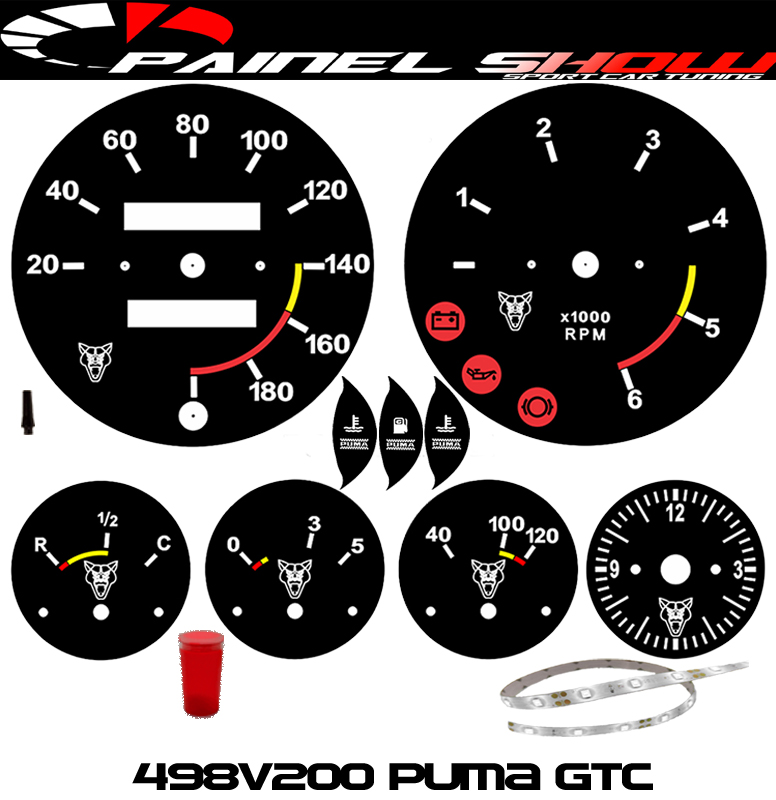 Puma GTS GTE 504v200 MOSTRADOR ACETATO TRANSLUCIDO PAINEL SHOW