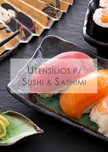 utensilios para sushi e sashimi