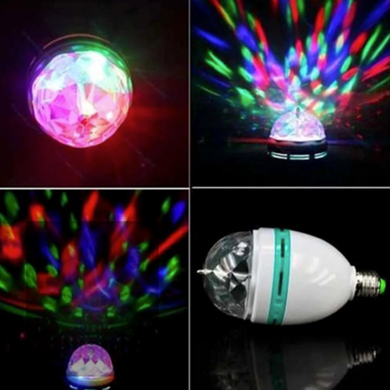 Lâmpada Giratória Magic LED RGB Colorida Festa  - Composto Store
