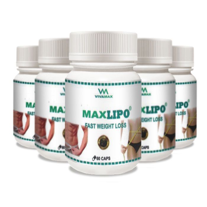 MaxLipo 60 Cápsulas 5 Potes  - Composto Natural