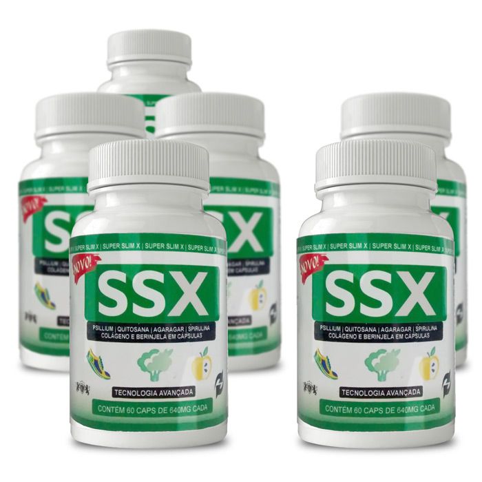 SSX Emagrecedor - Compre 4 e leve 6 potes - 60 Cápsulas 640mg  - Composto Natural