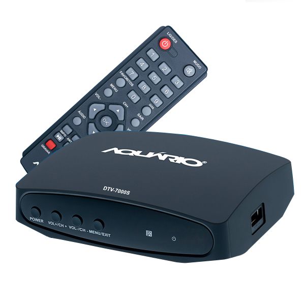 Conversor e Gravador Digital Aquario DTV 7000S de TV Full HD - HDMI - USB