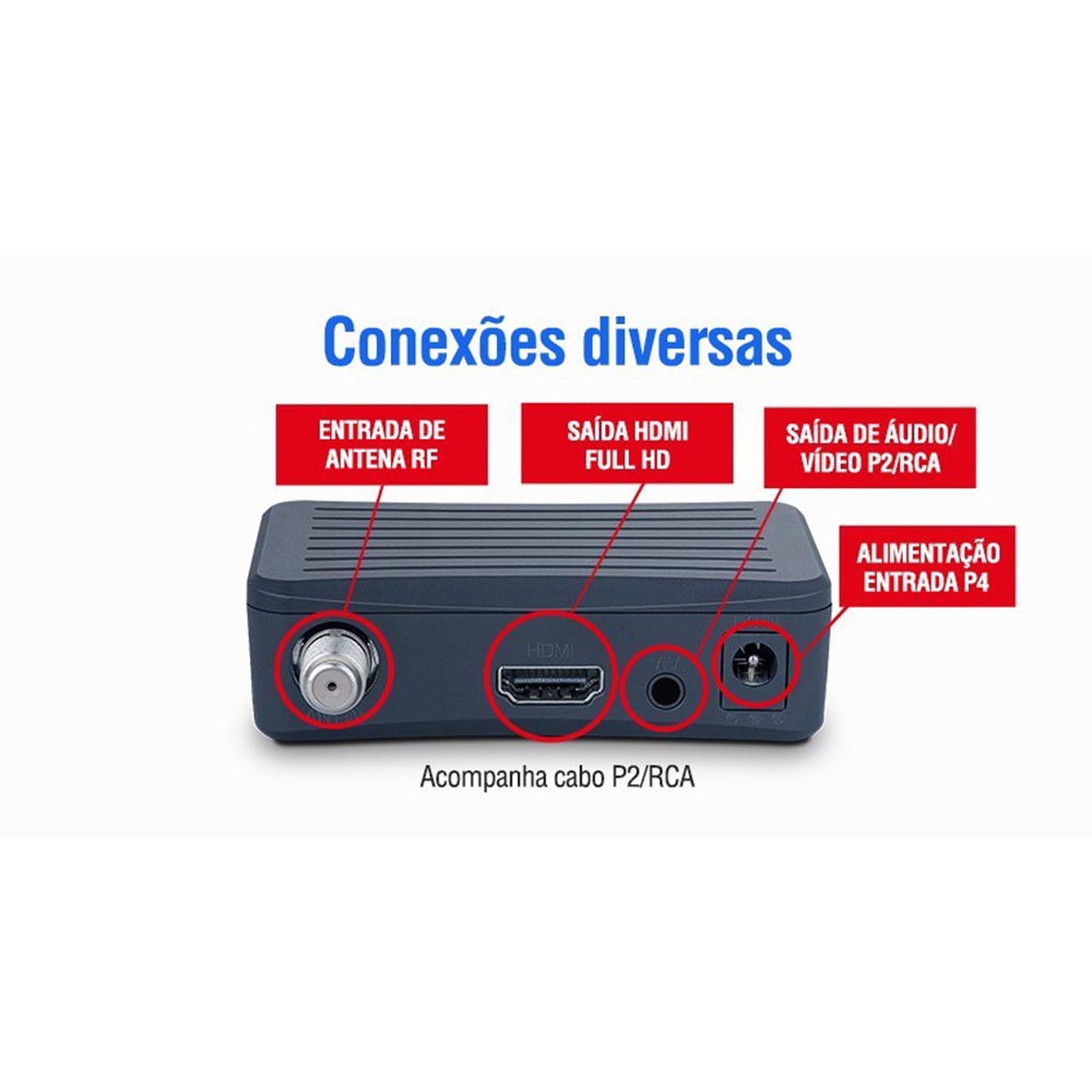 Conversor E Gravador Digital Mini - De Tv Full Hd - Dtv-4000