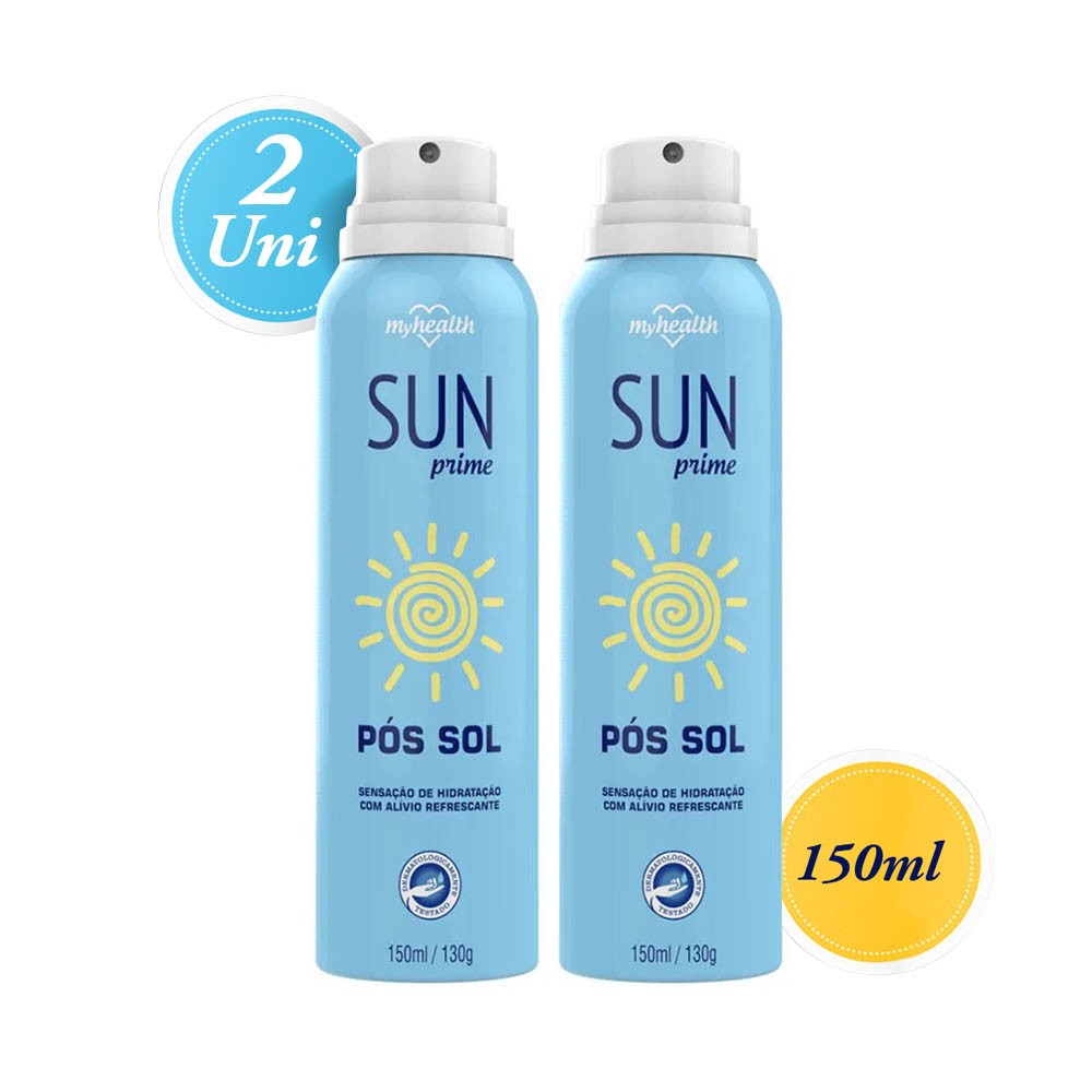 Pós Sol Sun Prime 150 ml 2 Unidades, protege e hidrata