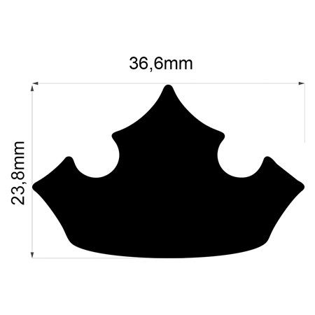 Furador Gigante Premium Coroa Princesas 3,66cm  - Minas Midias