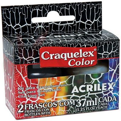 Kit Craquelex Color 2 frascos 37ml  - Acrilex - Minas Midias