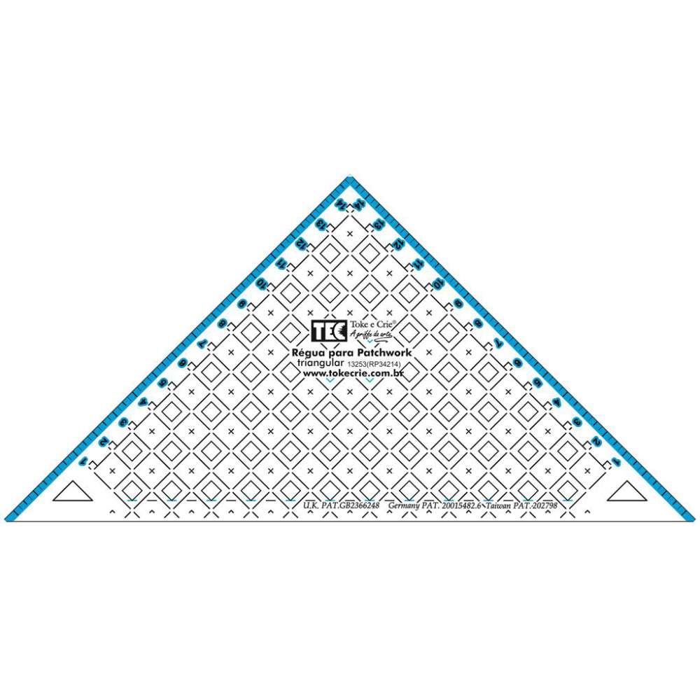 Régua para Patchwork Triangular para Quilt  - Minas Midias
