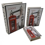 Livro Caixa Decorativobook Box 3 Peças Cabine London