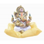 Estatua Enfeite Deus Ganesha Elefante Indiano Deus Hindu Almofada Decoração De Resina