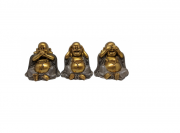 Trio Estatuas Decorativas Buda 16X12,4X16,5cm