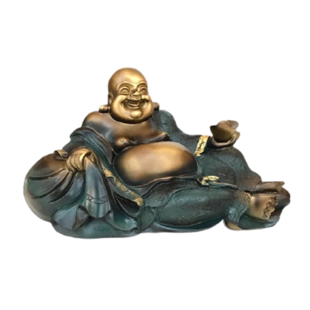 Estátua Chinês Buda Sorridente Gordo Prosperidade 33cm  - Arrivo Mobile