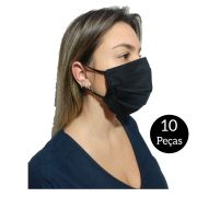 Kit com 10 Máscaras De Proteção Tecido Lavável