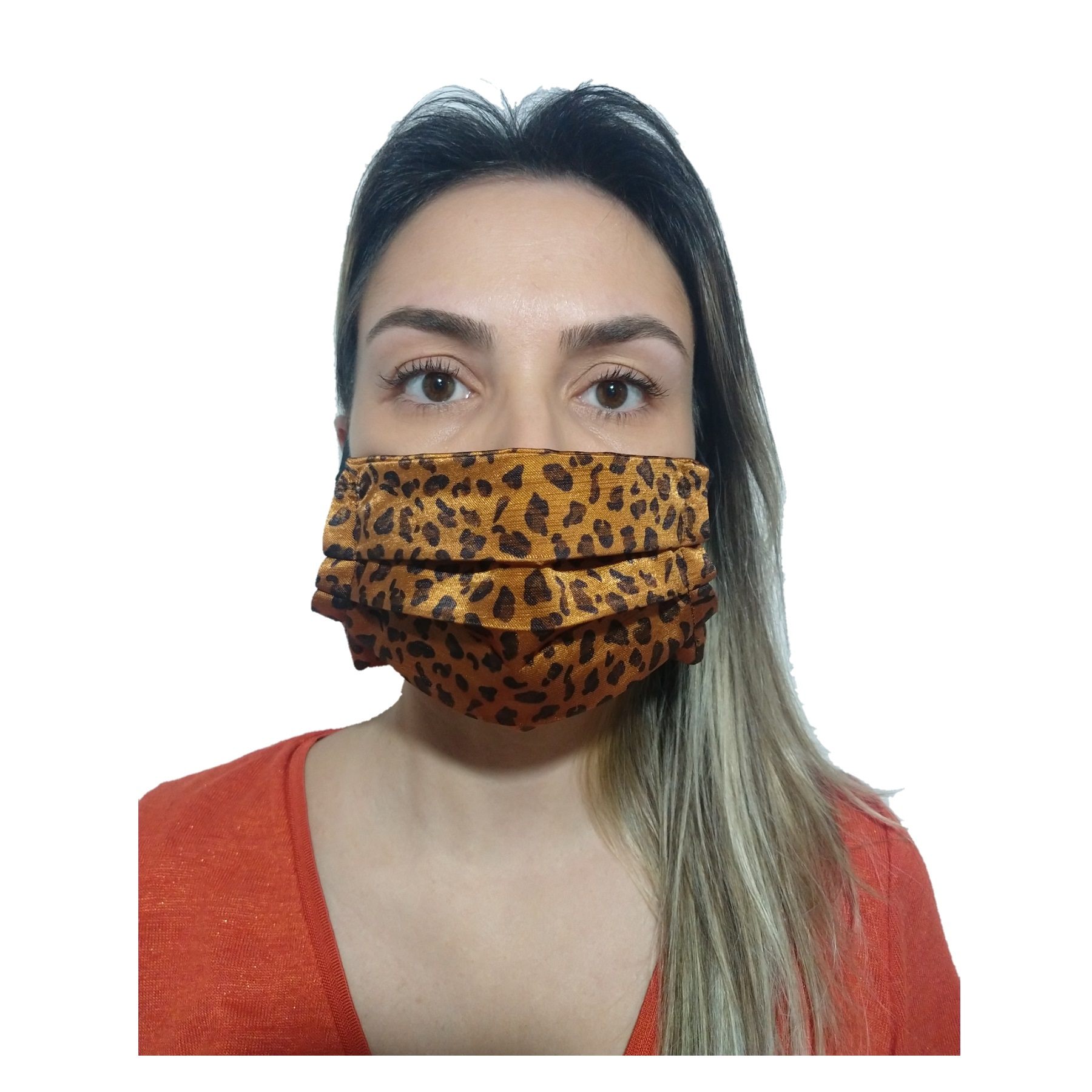 Kit com 10 Máscaras De Proteção Tecido Lavável Reversível Onça e Preto - SAPATOWEB.COM