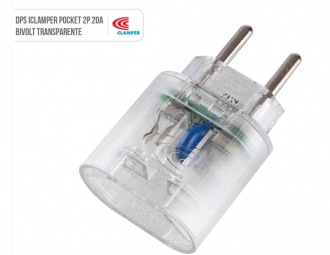 Dispositivo de proteção para tomada DPS iClamper Pocket 20A 2P Transparente