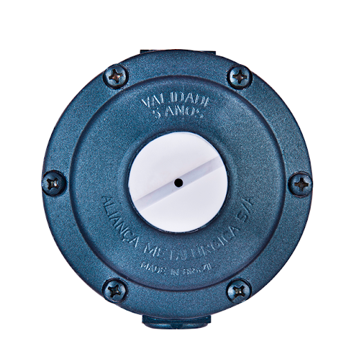 Regulador de pressão para gás 506/27 7Kg/h Segundo Estágio azul Aliança