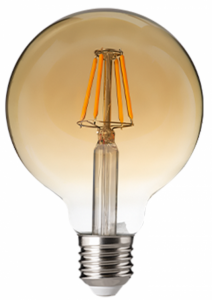 Lampada LED Filamento Vintage Retro Fume G95 E27 4w - Foto 0