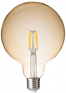Lampada LED Filamento Vintage Retro G125 E27 4w - Foto 0