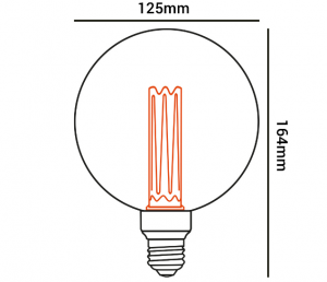 Lampada LED Filamento Vintage Retro G125 E27 4w - Foto 3