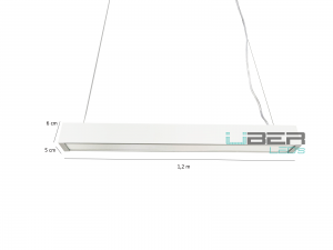 Luminária Perfil Pendente para 1 Tubular 120cm - Branco - Foto 1