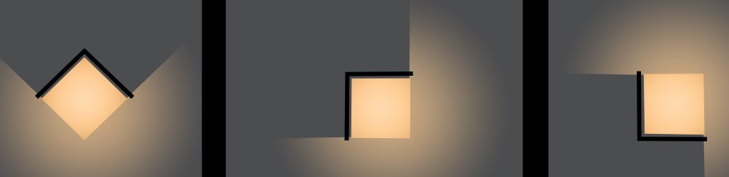 Arandela Moderna Quadrada Iglu Externa Preta 12W 3000K Luz Amarela - Foto 1